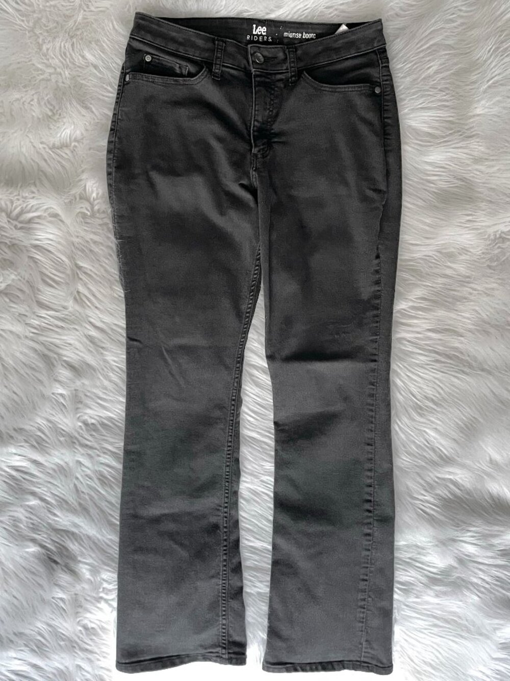 Lee Riders Women's Size w27 Black Denim Midrise Bootcut Jeans